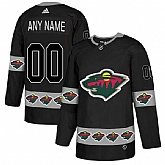 Customized Men's Minnesota Wild Black Team Logos Fashion Adidas Jersey,baseball caps,new era cap wholesale,wholesale hats